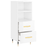 Sideboard High Gloss White 34.5x34x90 cm Engineered Wood 828646