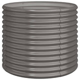 Garden Planter Galvanised Steel 80x80x68 cm Grey 318859