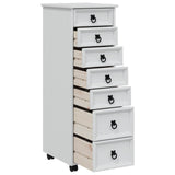 Rolling Cabinet with Drawers CORONA White 42040536