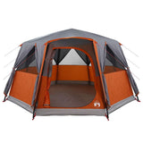 Cabin Tent 6-Person Grey and Orange 425 x 396 x 222 cm 42004025