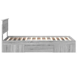 Bed Frame Grey Sonoma 90 x 200 cm Engineered Wood 3408800