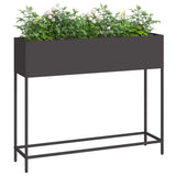 Raised Garden Planter Black 100 x 26 x 82 cm Steel 865876