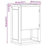 Bathroom Side Cabinet Natural 45 x 30 x 70 cm Solid Teak Wood 42026910