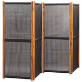 4-Panel Room Divider Black 280x180 cm 319180