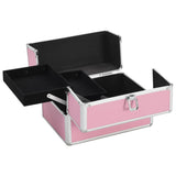 Make-up Case 22x30x21 cm Pink Aluminium 91830