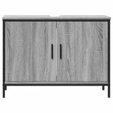 Bathroom Sink Cabinet Grey Sonoma 80x30x60 cm Engineered Wood 842454