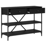 Console Table with Drawer Black Oak 100 x 34.5 x 75 cm Wood 871306