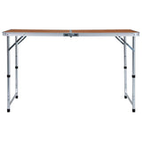 48172 Foldable Camping Table Aluminium 120x60 cm