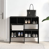 Shoe Racks 2 pcs Stackable Black Oak 89.5x30x40 cm 858842