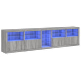 Sideboard with LED Lights Grey Sonoma 283x37x67 cm 3209028