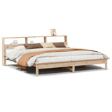 Bed Frame without Mattress 200x200 cm Solid Wood Pine 3309725