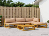 Sofa Set 5 pcs Natural Solid Acacia Wood 3417278