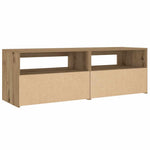 ZNTS Bedside Cabinets 2 pcs with LEDs Artisan Oak 60x35x40 cm 3329162