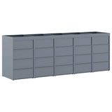 Wheelie Bin Storage for 5 Bins Light Grey 340 x 77.5 x 121.5 cm 3394751