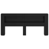 Headboard Cabinet with Storage Black Engineered Wood 8001301