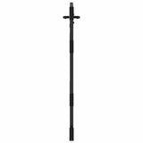 Garden Gate with Lock Black 85 x 150 cm Powder-coated steel 42015876