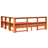 Bookcase Bed without Mattress Wax Brown 180x200 cm Solid Wood Pine 3324310