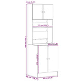 Kitchen Cabinet White 60x50x180 cm Engineered Wood 3276637