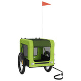 Pet Bike Trailer Green and Black Oxford Fabric and Iron 93927