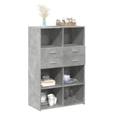 Highboard Concrete Grey 80x42.5x124 cm Engineered Wood 3281388