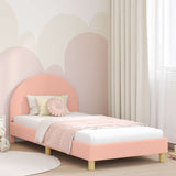 Children's Bed Frame with Headboard Pink 90 x 200 cm 42011037