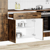 Kitchen Base Cabinet Kalmar Smoked Oak Engineered Wood 853502