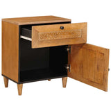 Bedside Cabinet Light Brown 50 x 33 x 60 cm Engineered Wood 4018088