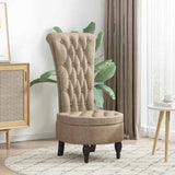 Slipper Chair Light Grey 56.5 x 70 x 110 cm Faux Suede Leather 42020687