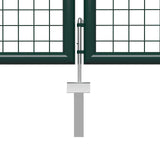 Fence Gate with Lock Green 175 cm Steel 144320