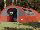 Camping Tent Tunnel 4-Person Grey and Orange Waterproof 94402