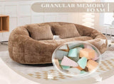 GOMYWAY Oversized Bean Bag Chair for Adults Kids 2 Seat Bean Bag Sofa with 2 Pillows, Comfy Chenille W2678P489520