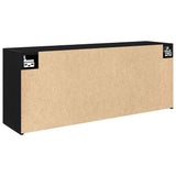 Bathroom Wall Cabinet Black 100x25x40 cm Engineered Wood 860104