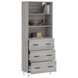 Highboard Grey Sonoma 69,5x34x180 cm Engineered Wood 3189379