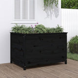 Garden Raised Bed Black 119.5x82.5x78 cm Solid Wood Pine 825314