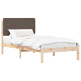 Bed Frame with Upholstered Headboard Taupe 80 x 200 cm 877942