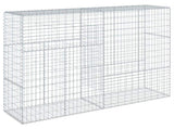 Gabion Basket with Cover 200x50x150 cm Galvanised Iron 3295155