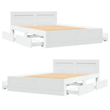 Bed Frame with Headboard without Mattress White 120x200 cm 3295569
