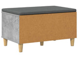 Hall Bench with Cushion with Door Concrete Grey 60 x 38 x 46 cm 891523