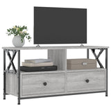 TV Cabinet Grey Sonoma 90x33x45 cm Engineered Wood&Iron 831796