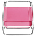 Folding Beach Chairs 2 pcs Pink Fabric 310372