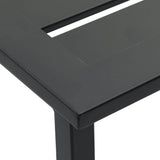 7 Piece Garden Bar Set Black Powder-coated Steel 3283753