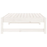 Garden Footstool White 120x80 cm Solid Wood Pine 825710