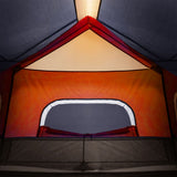 Family Tent with LED 6-Person Light Grey and Orange Quick Release 94309