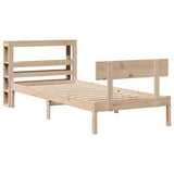 Bed Frame without Mattress 90x200 cm Solid Wood Pine 3305794