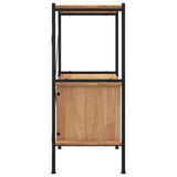 3-Tier Shelving Unit with Cabinet 80x40x92 cm Steel and Engineered Wood 336351