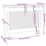 Radiator Cover Black 112x19x81.5 cm MDF 288192
