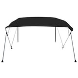 ZNTS 4-bow Bimini Top Black 239x184x131 cm 94810