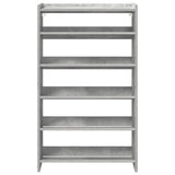 Shoe Rack Concrete Grey 60x25x81 cm Engineered Wood 859881