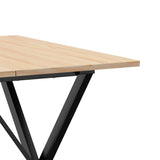Dining Table X-Frame 90x90x75 cm Solid Wood Pine and Steel 3282696