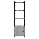 Bookcase with Door Grey Sonoma 44.5x30x154.5 cm Engineered Wood 833356